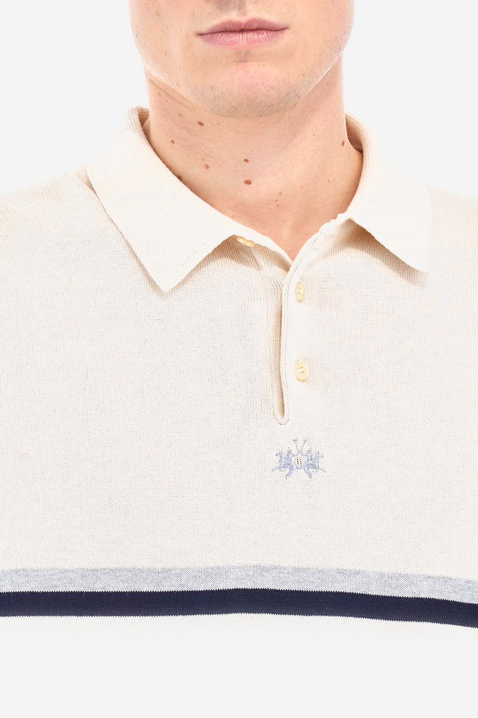 Regular fit men's knitted polo shirt - Yerermia | La Martina - Official Online Shop