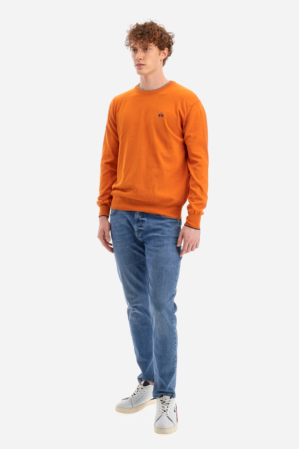 Sweater de algodón de corte recto - Yousef | La Martina - Official Online Shop