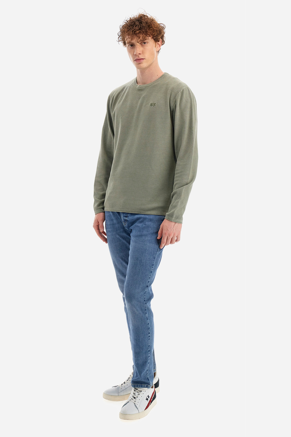 Sweater de algodón de corte recto - Ysmal | La Martina - Official Online Shop