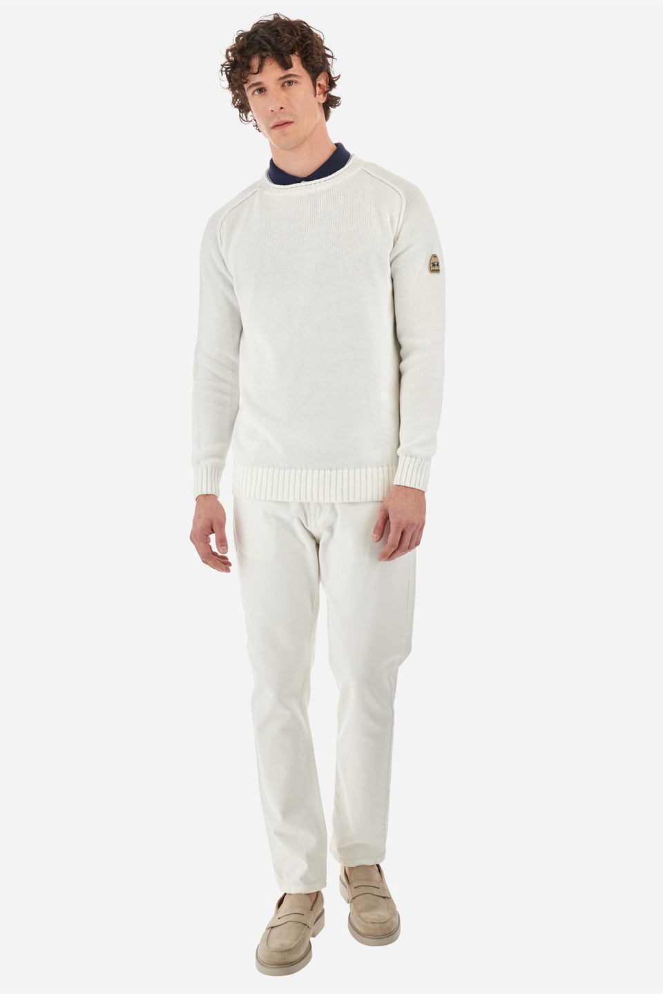 Regular-fit jumper in cotton - Yasahiro | La Martina - Official Online Shop