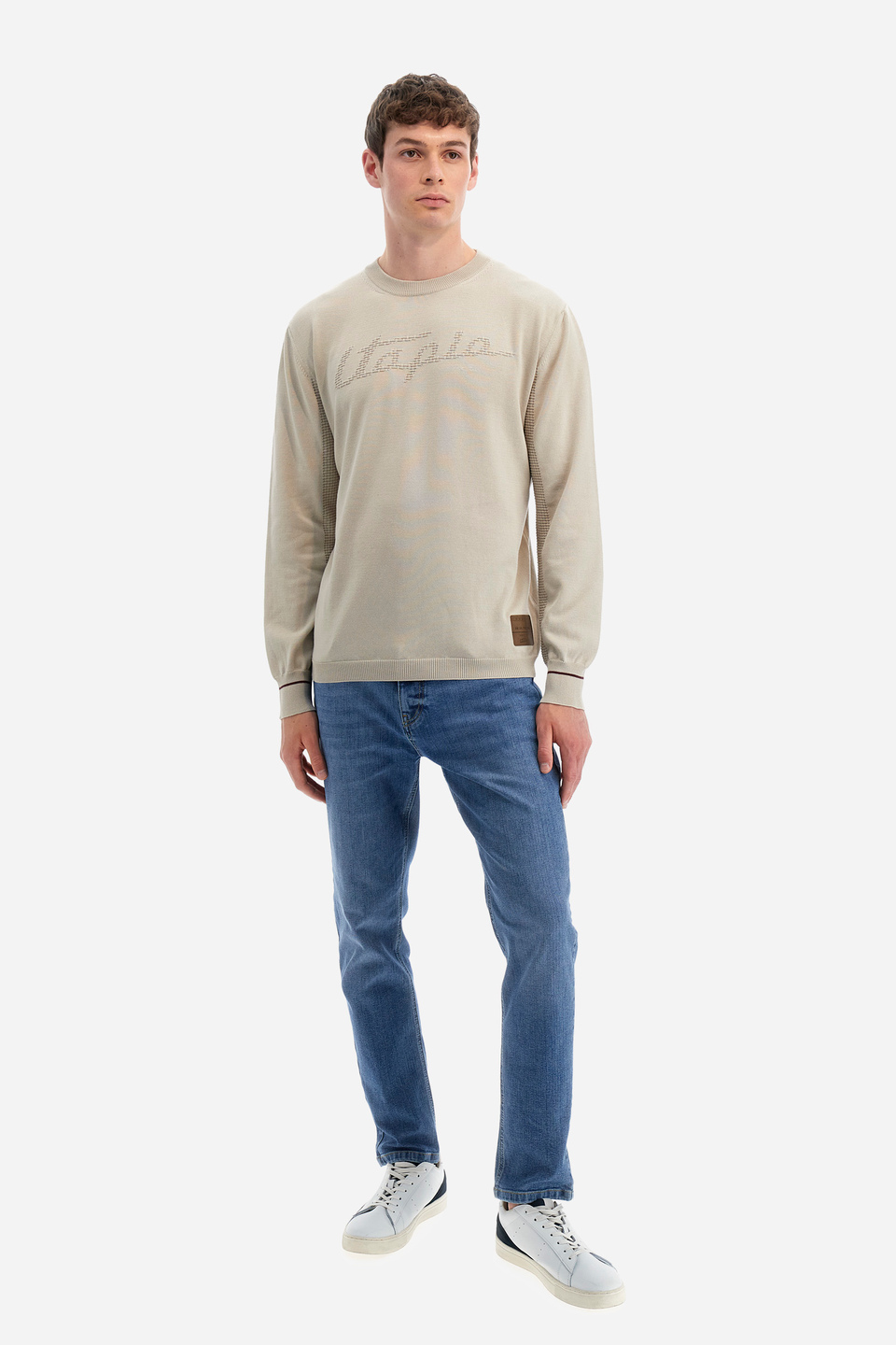 Regular-fit jumper in mixed cotton - Yusuke | La Martina - Official Online Shop