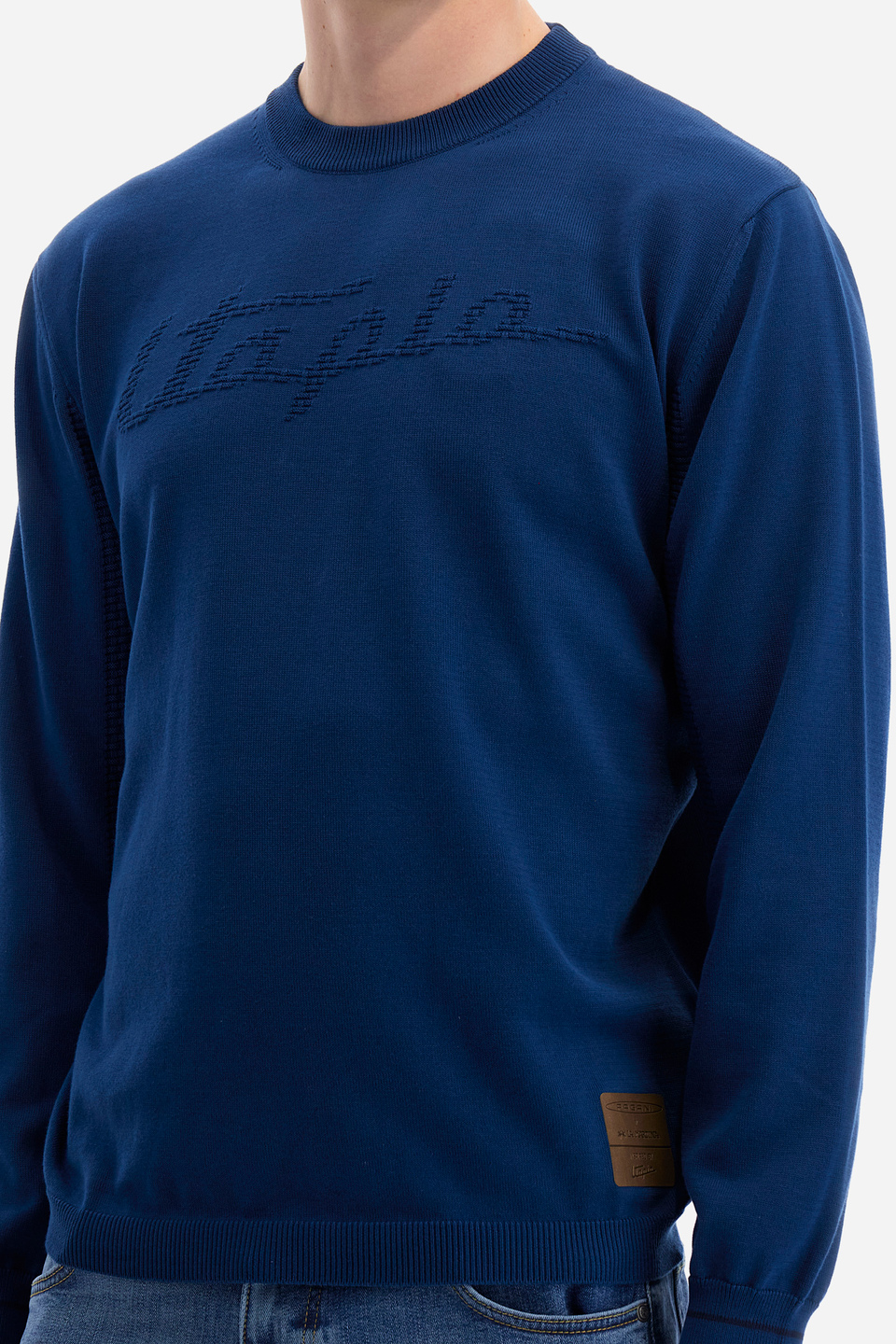 Regular-fit jumper in mixed cotton - Yusuke | La Martina - Official Online Shop