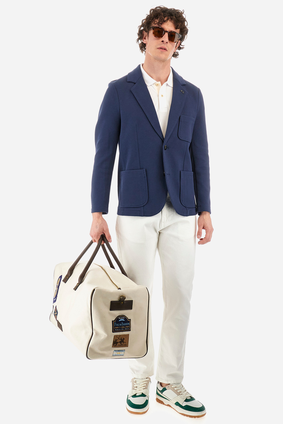 Regular-fit 5-pocket trousers in cotton - Yuszef | La Martina - Official Online Shop