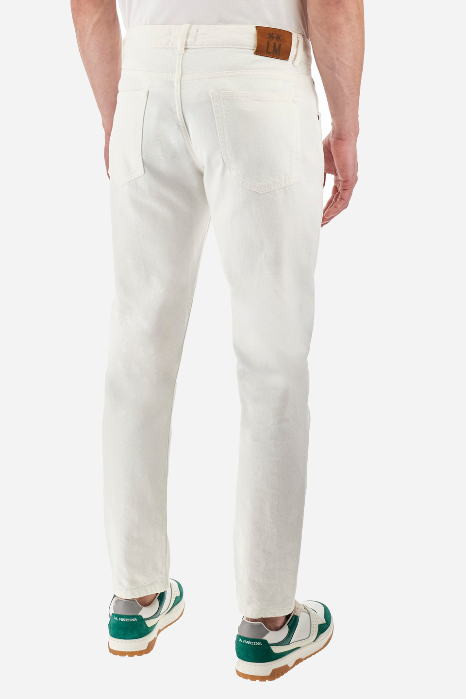 Pantalon à 5 poches coupe classique en coton - Yuszef | La Martina - Official Online Shop