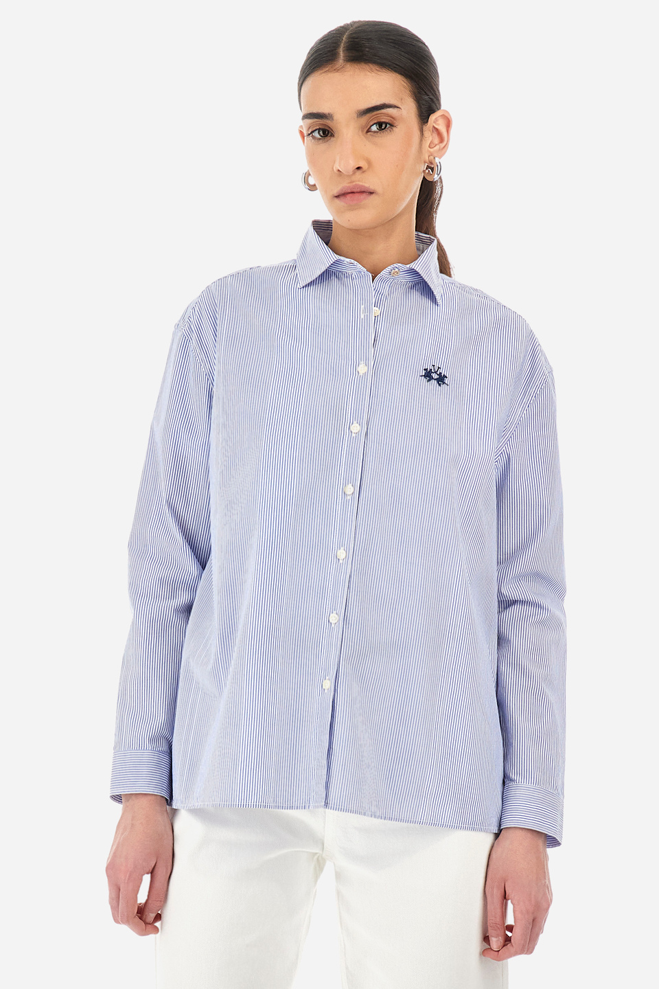 Camisa de algodón de corte recto - Yasuko | La Martina - Official Online Shop