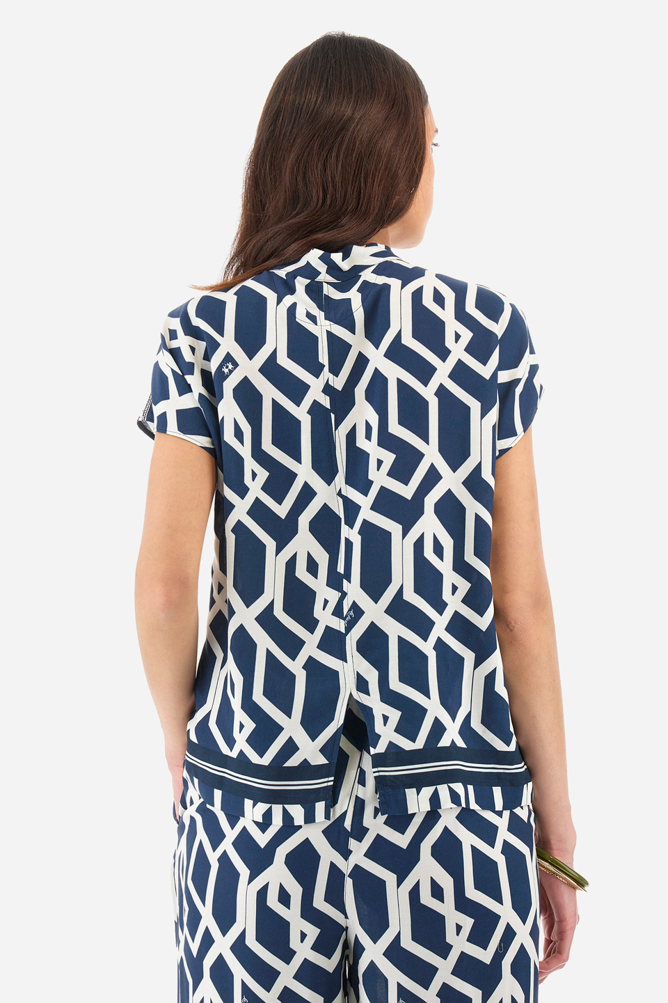 Blusa en tejido sintético de corte recto - Yana | La Martina - Official Online Shop