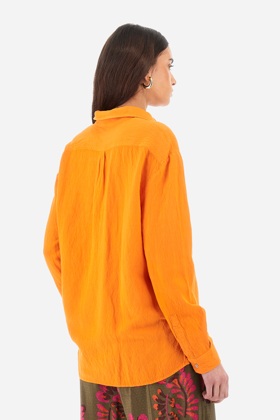 Camisa en mezcla de lino de corte recto - Yette | La Martina - Official Online Shop