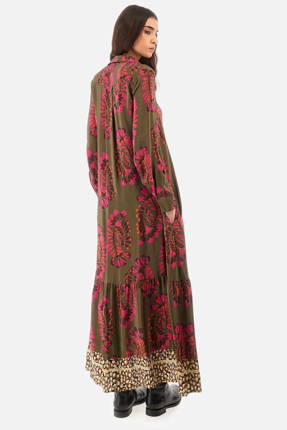 Regular-fit dress in synthetic fabric - Yasmeena | La Martina - Official Online Shop