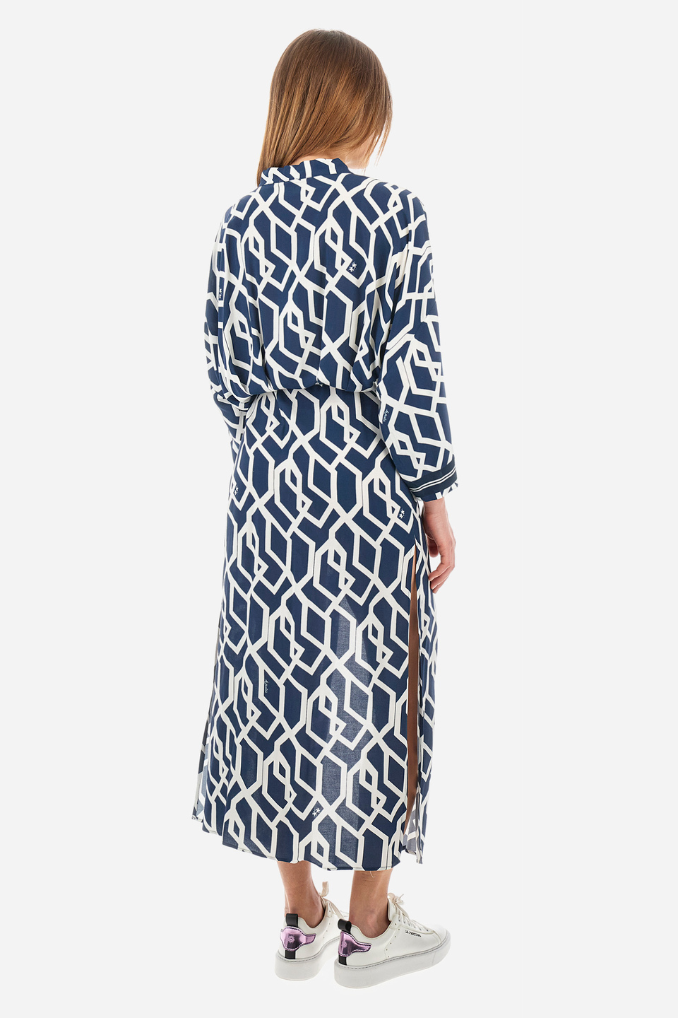 Vestido en tejido sintético de corte recto - Yenta | La Martina - Official Online Shop