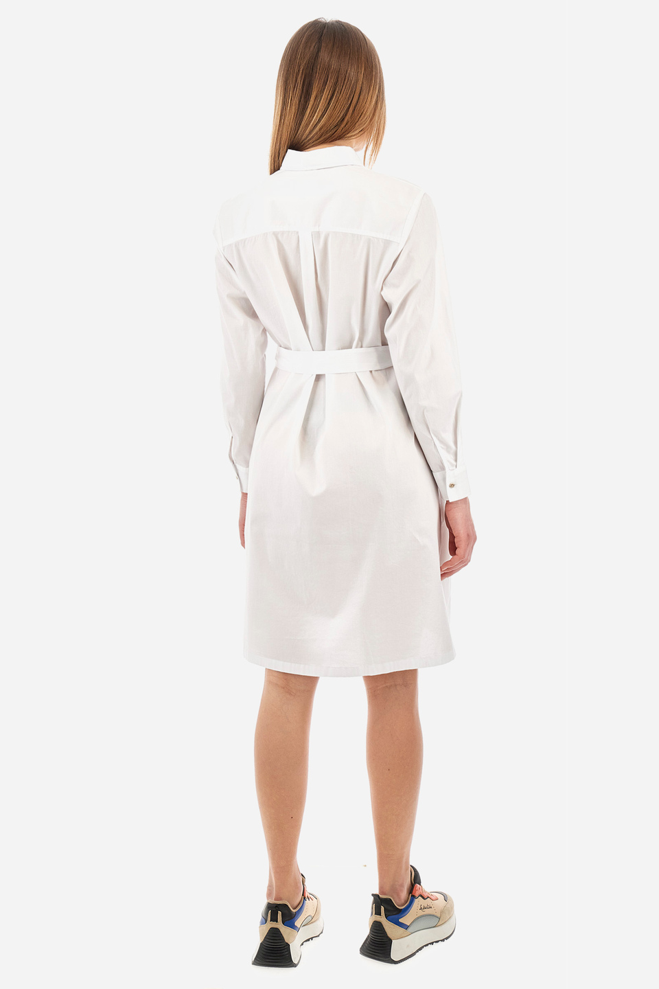 Regular-fit dress in elasticated cotton - Yaira | La Martina - Official Online Shop