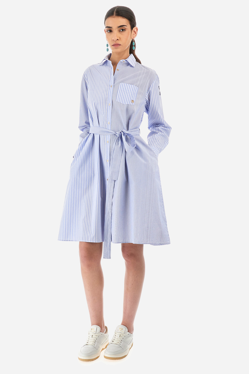 Vestido de corte recto de algodón - Yamini | La Martina - Official Online Shop