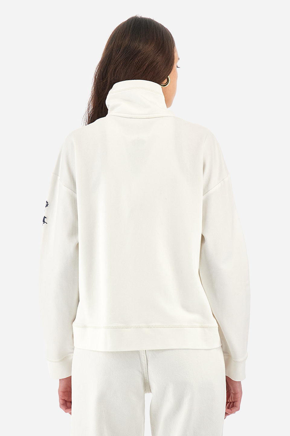 Sweat-shirt coupe classique en coton stretch - Yasmon | La Martina - Official Online Shop