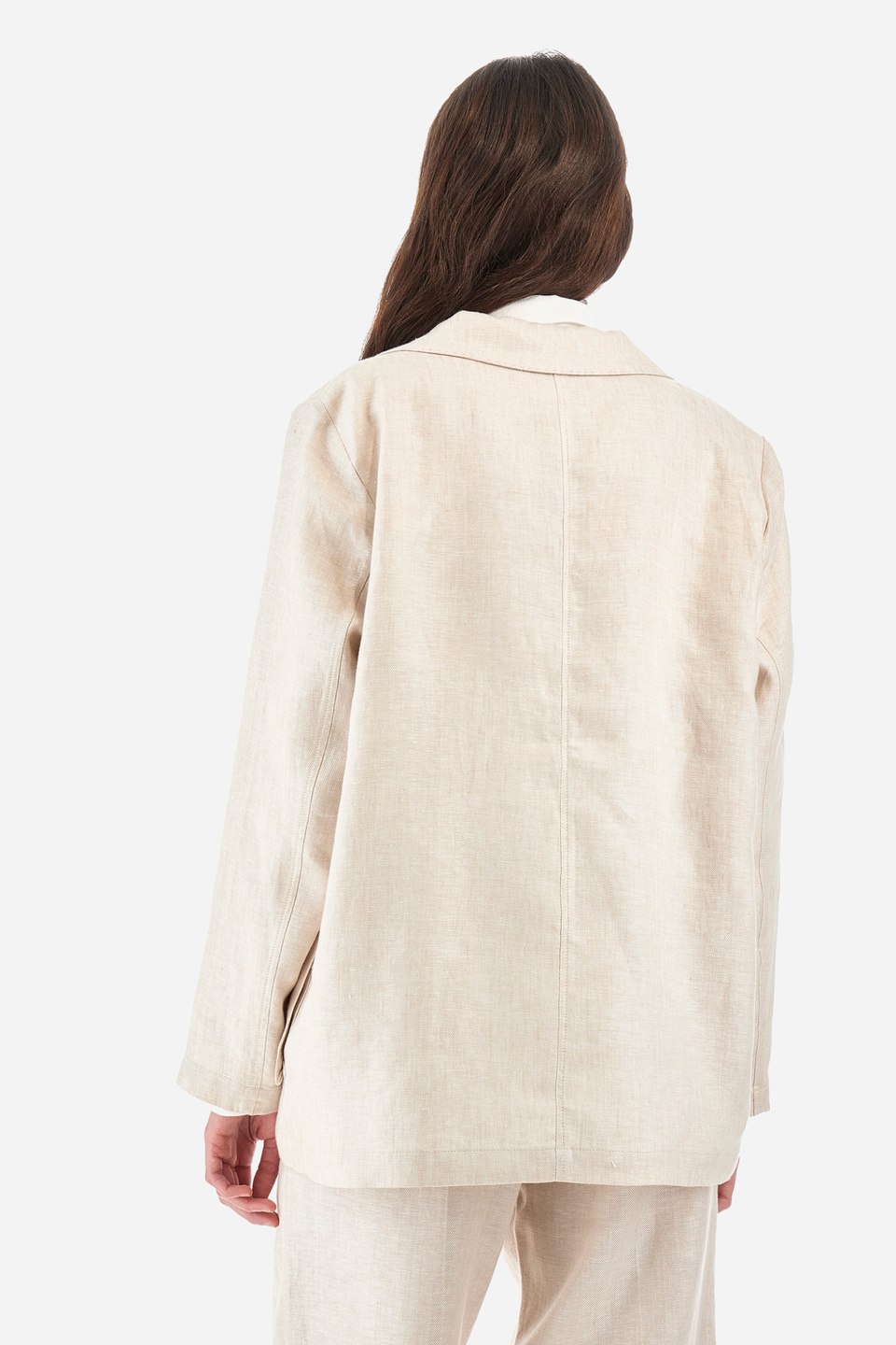Regular-fit linen blazer - Yolanne | La Martina - Official Online Shop