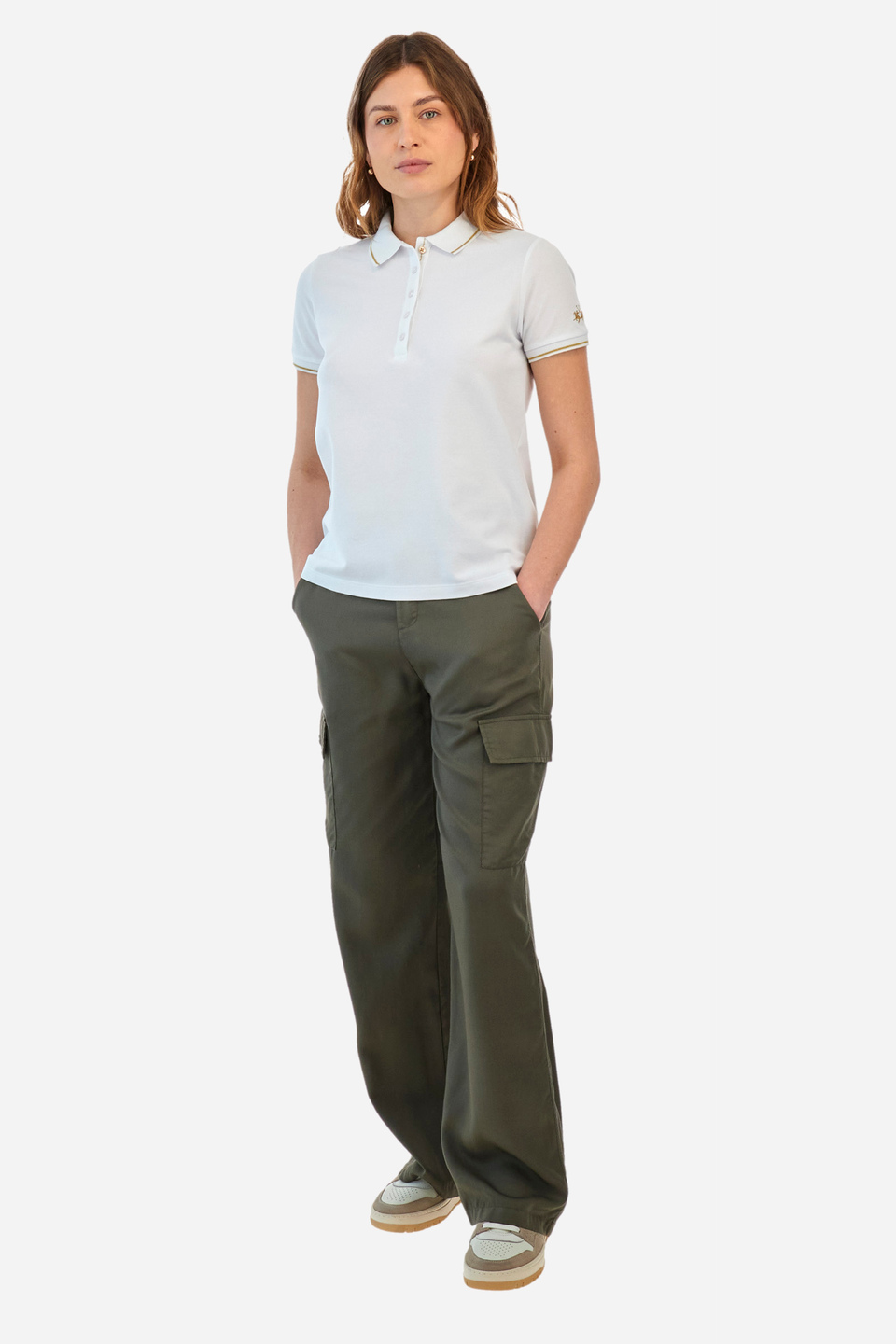 Polo regular fit in cotone elasticizzato - Yerina | La Martina - Official Online Shop