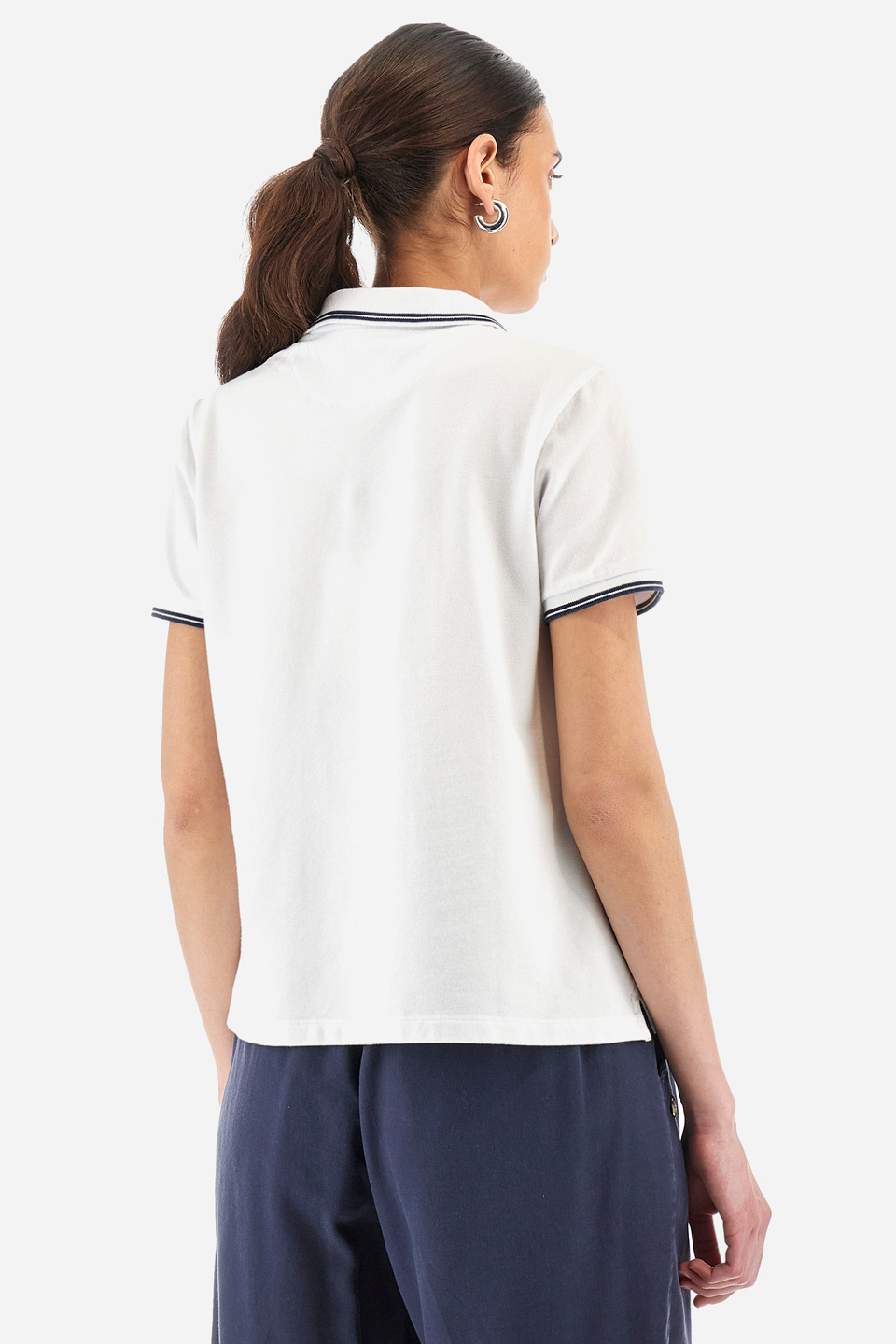 Regular-fit polo shirt in elasticated cotton - Yating | La Martina - Official Online Shop