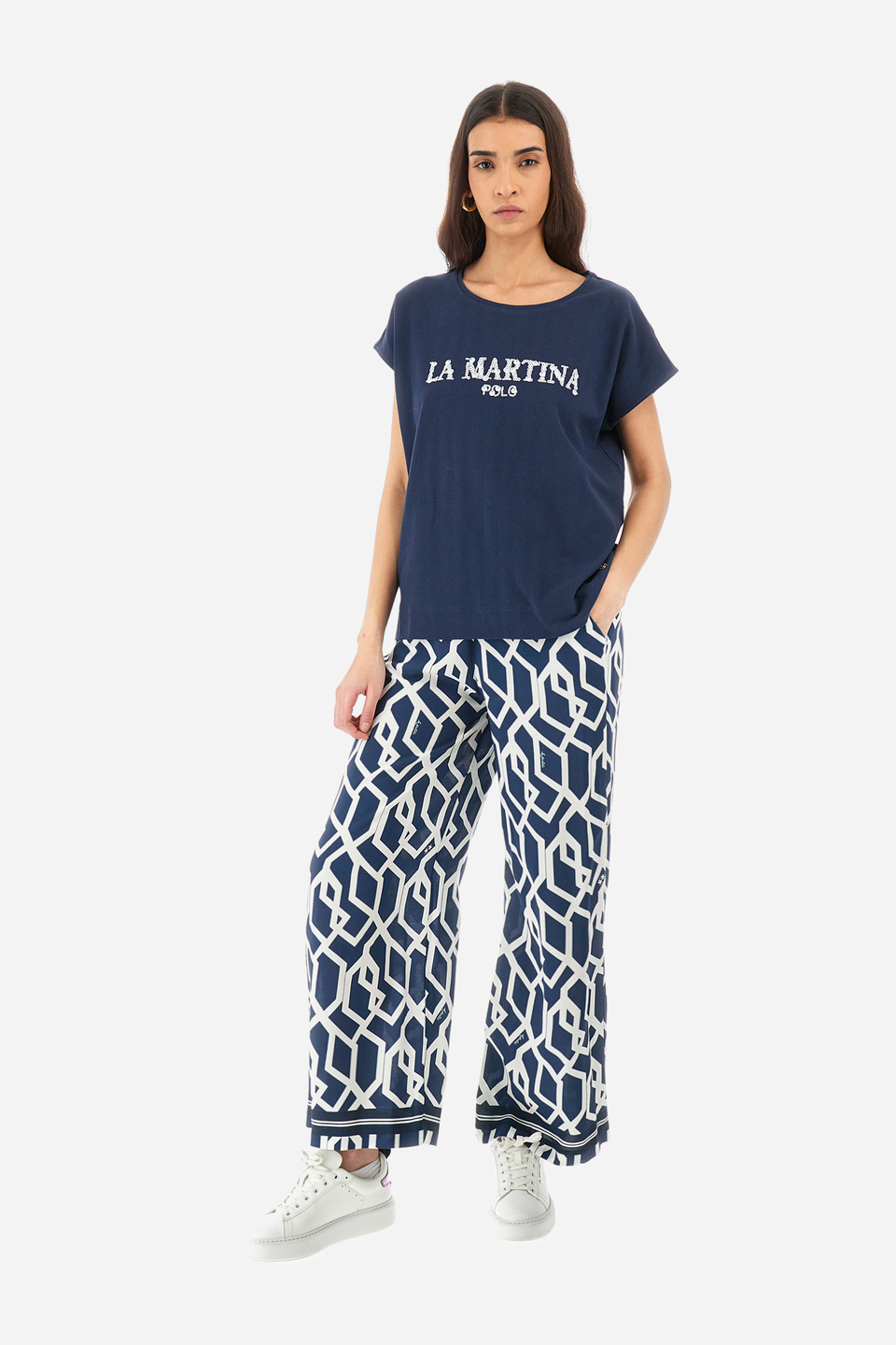 T-shirt coupe classique en coton - Yennefer | La Martina - Official Online Shop