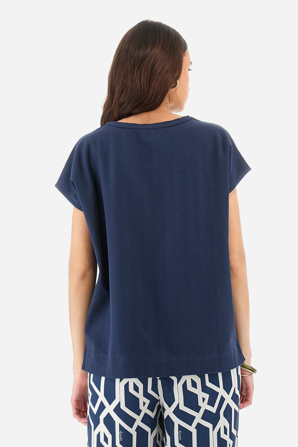 T-shirt regular fit in cotone - Yennefer | La Martina - Official Online Shop