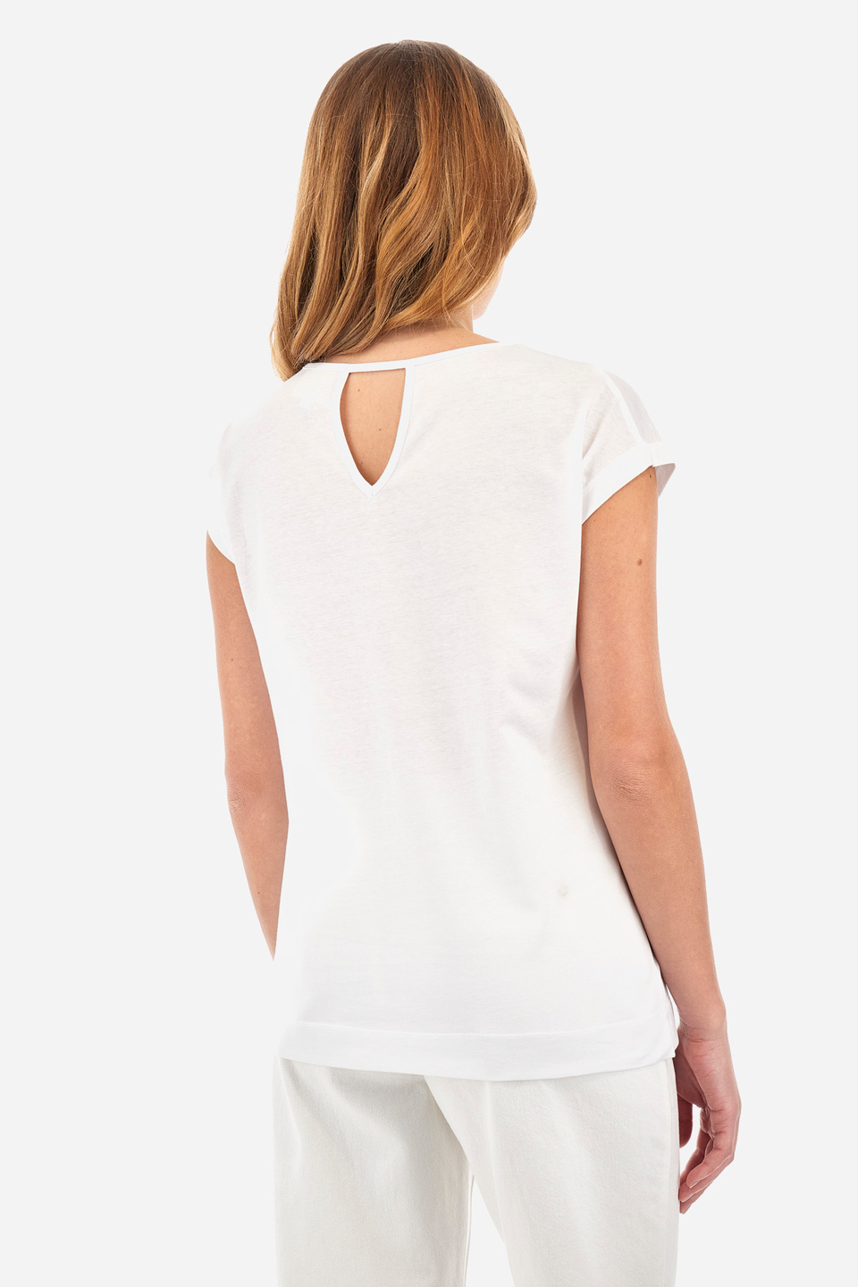 Remera de algodón de corte recto - Yacintha | La Martina - Official Online Shop