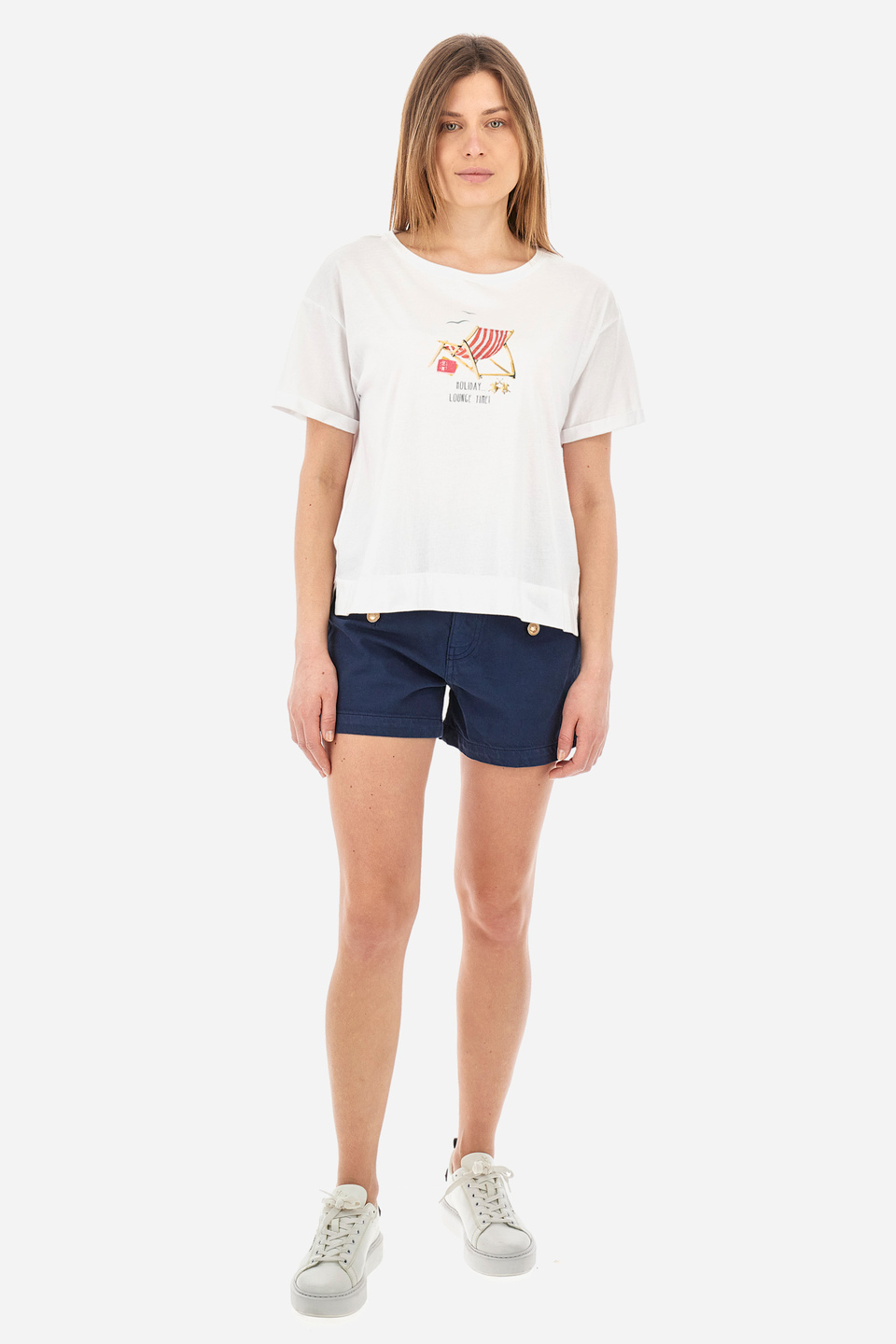 T-Shirt aus Baumwolle Regular Fit – Yashodhara | La Martina - Official Online Shop