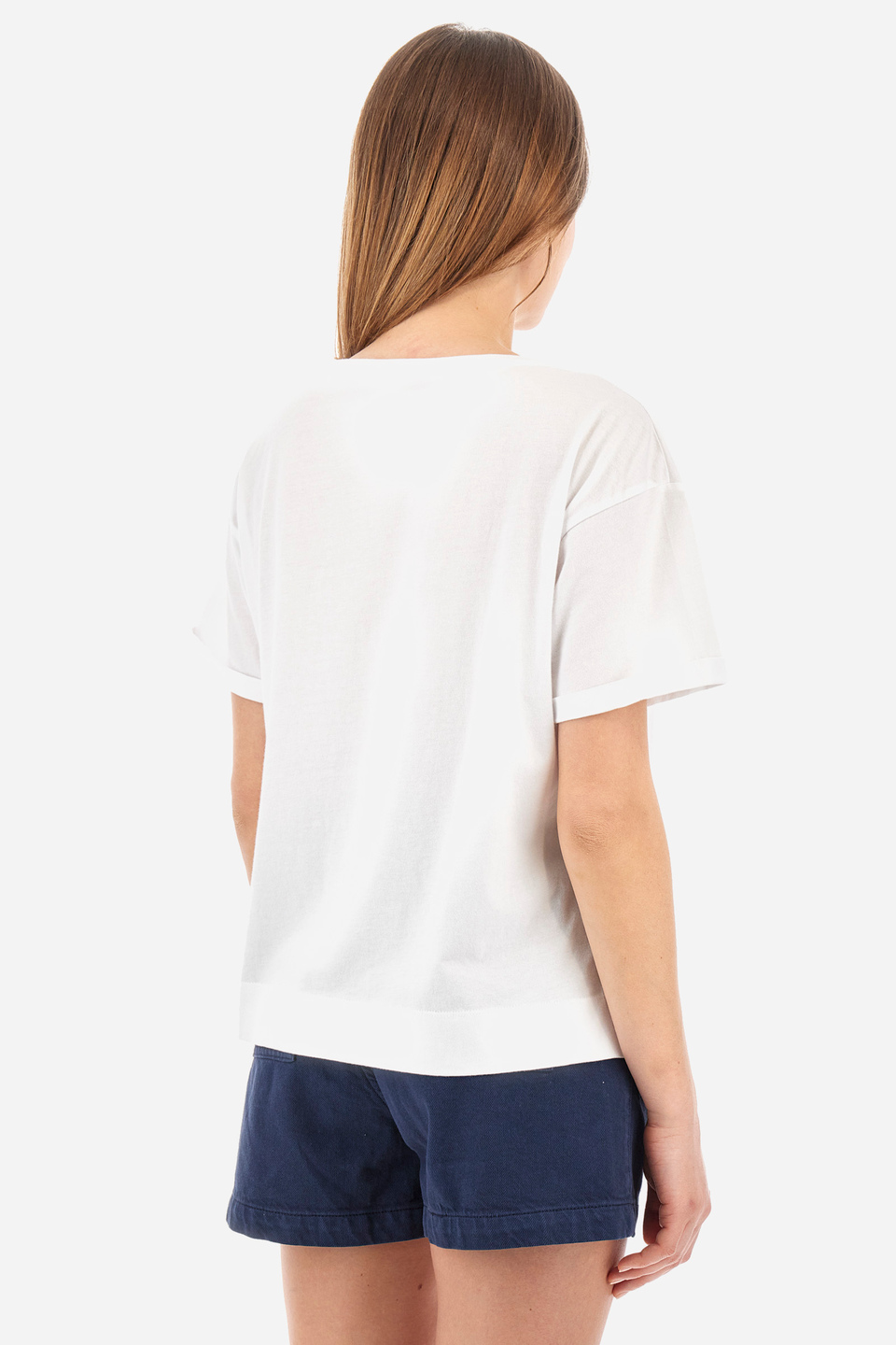 Regular-fit cotton T-shirt - Yashodhara | La Martina - Official Online Shop
