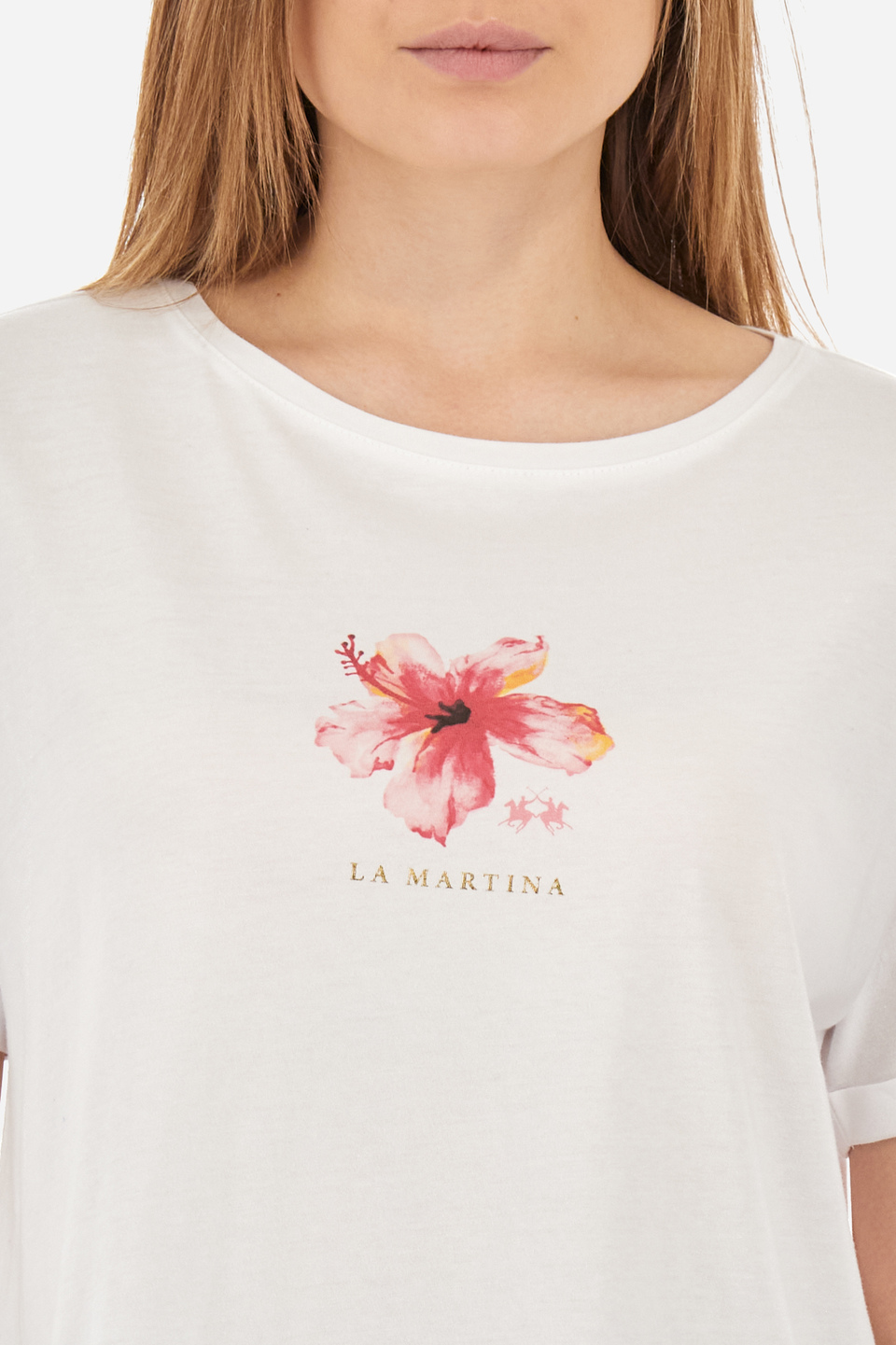 Regular-fit cotton T-shirt - Yesenia | La Martina - Official Online Shop