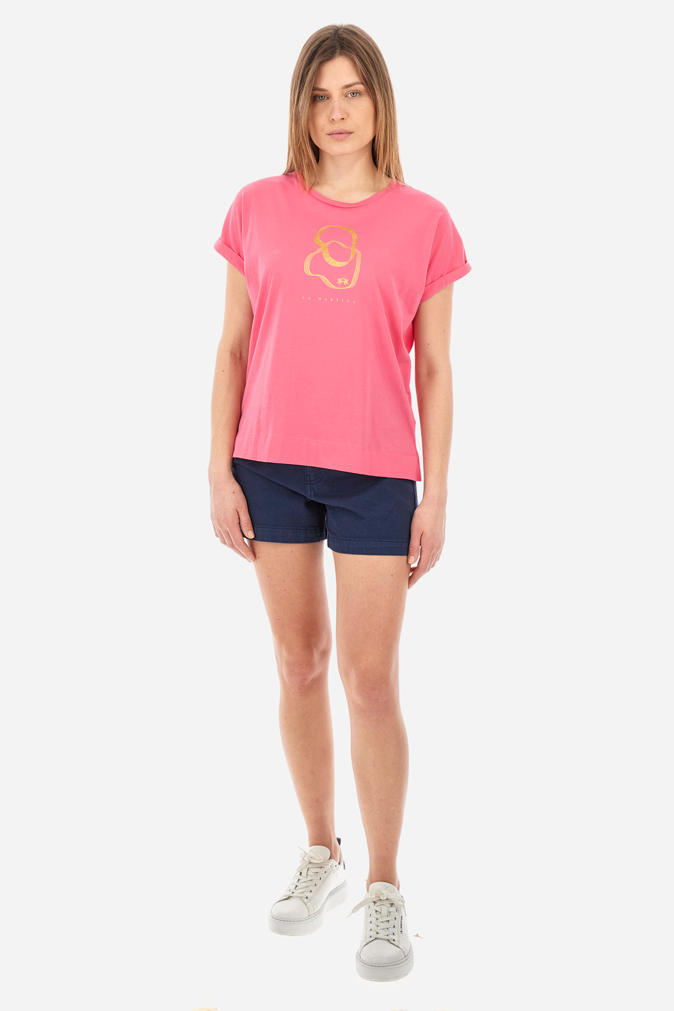 T-shirt regular fit in cotone - Yemina | La Martina - Official Online Shop