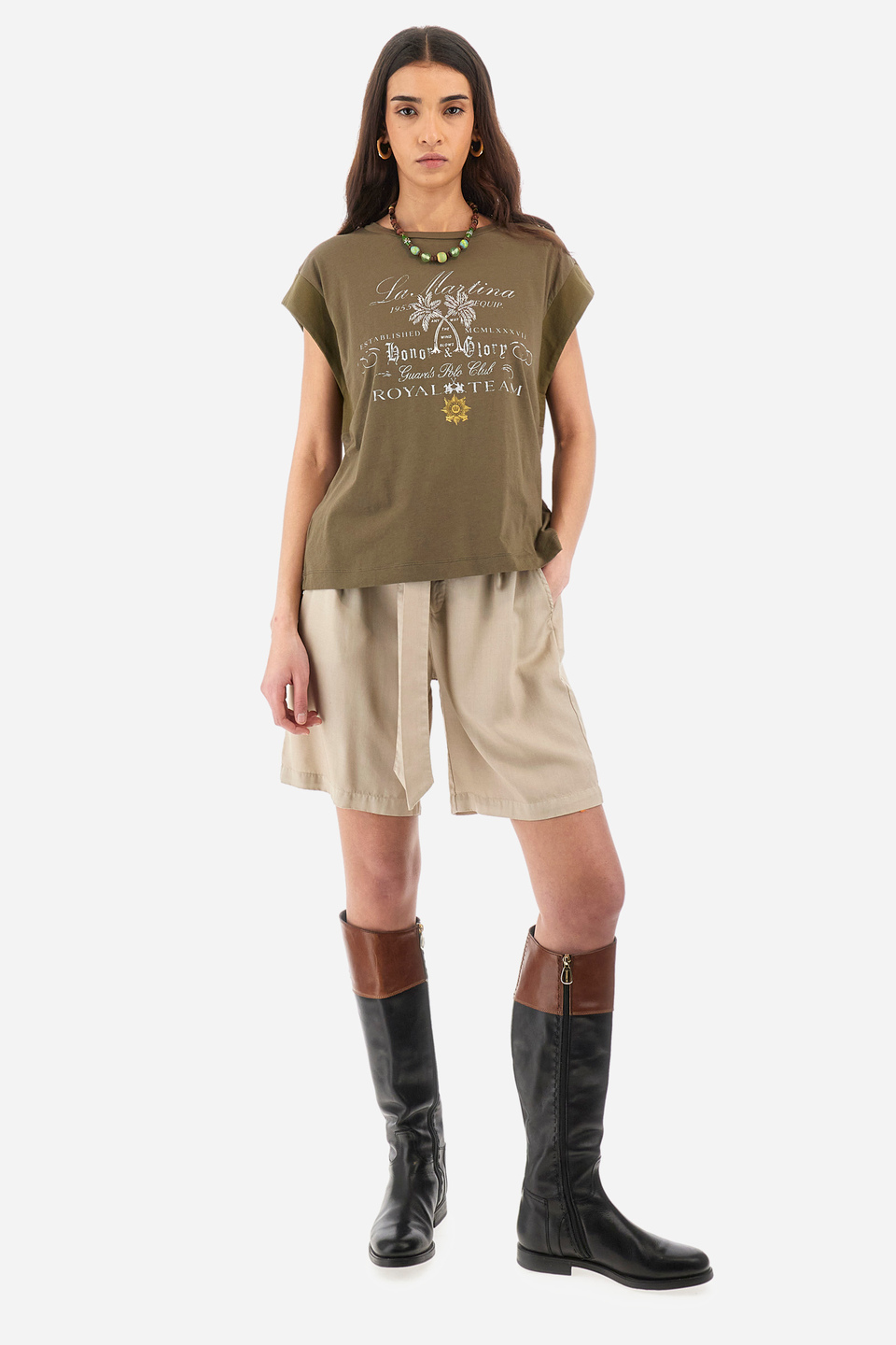 T-Shirt der Linie Guards aus Baumwolle Regular Fit – Yajaira | La Martina - Official Online Shop