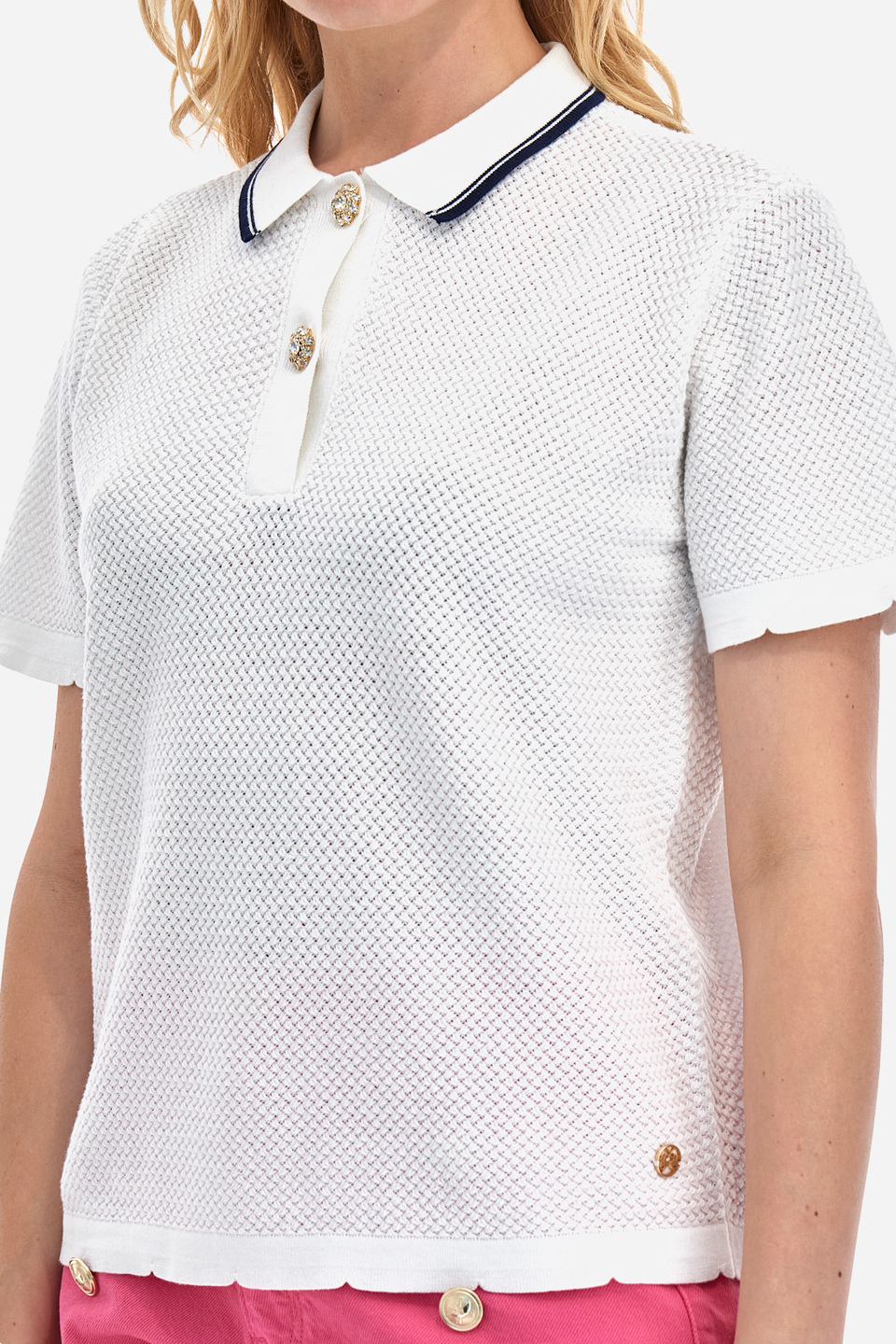 Regular-fit Guards knitted polo shirt in cotton - Yesmina | La Martina - Official Online Shop