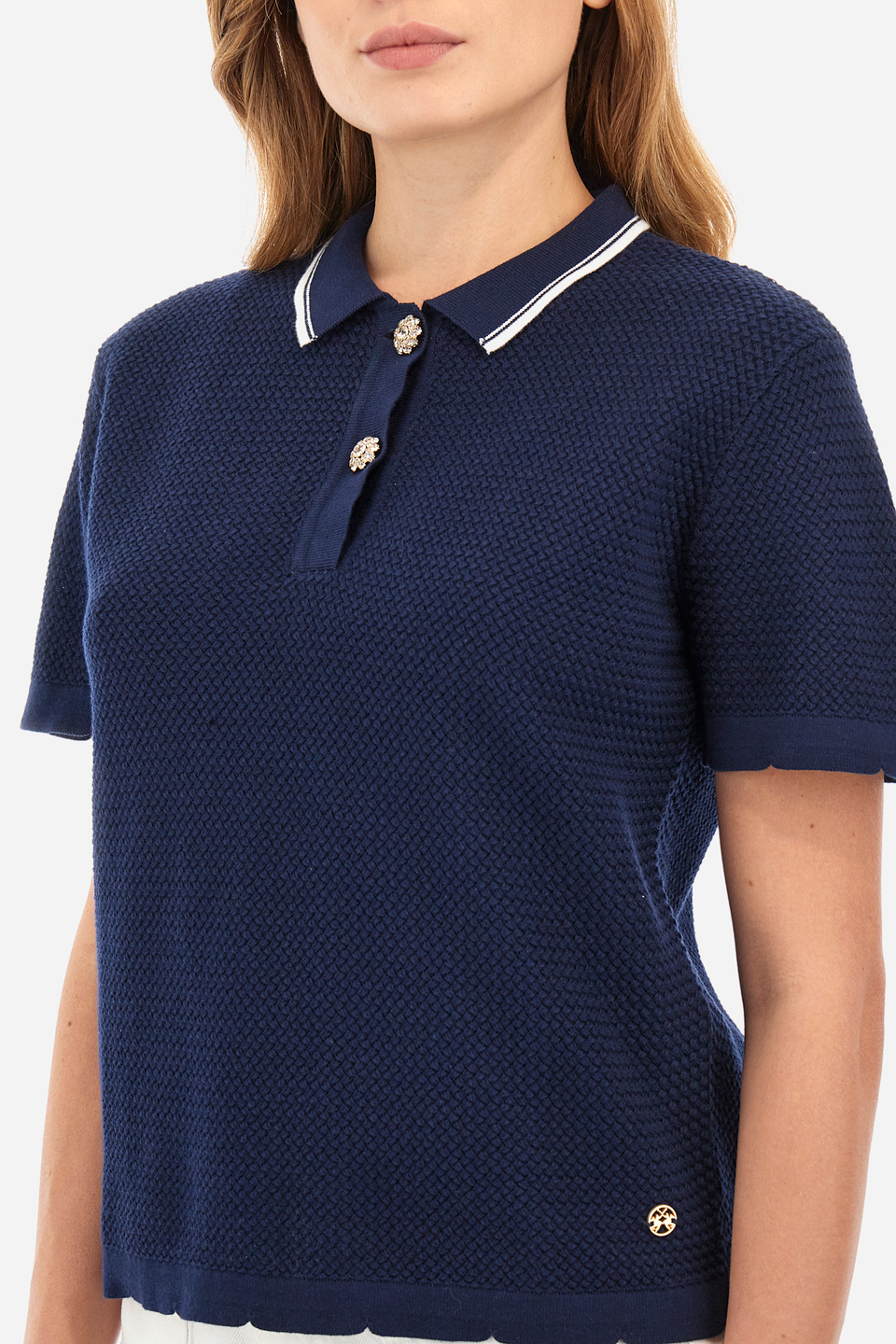 Regular-fit Guards knitted polo shirt in cotton - Yesmina | La Martina - Official Online Shop