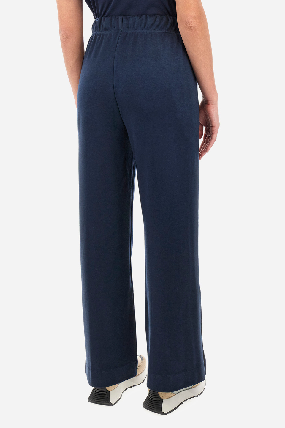 Women's regular fit trousers in a sweat fabric - Yamila | La Martina - Official Online Shop