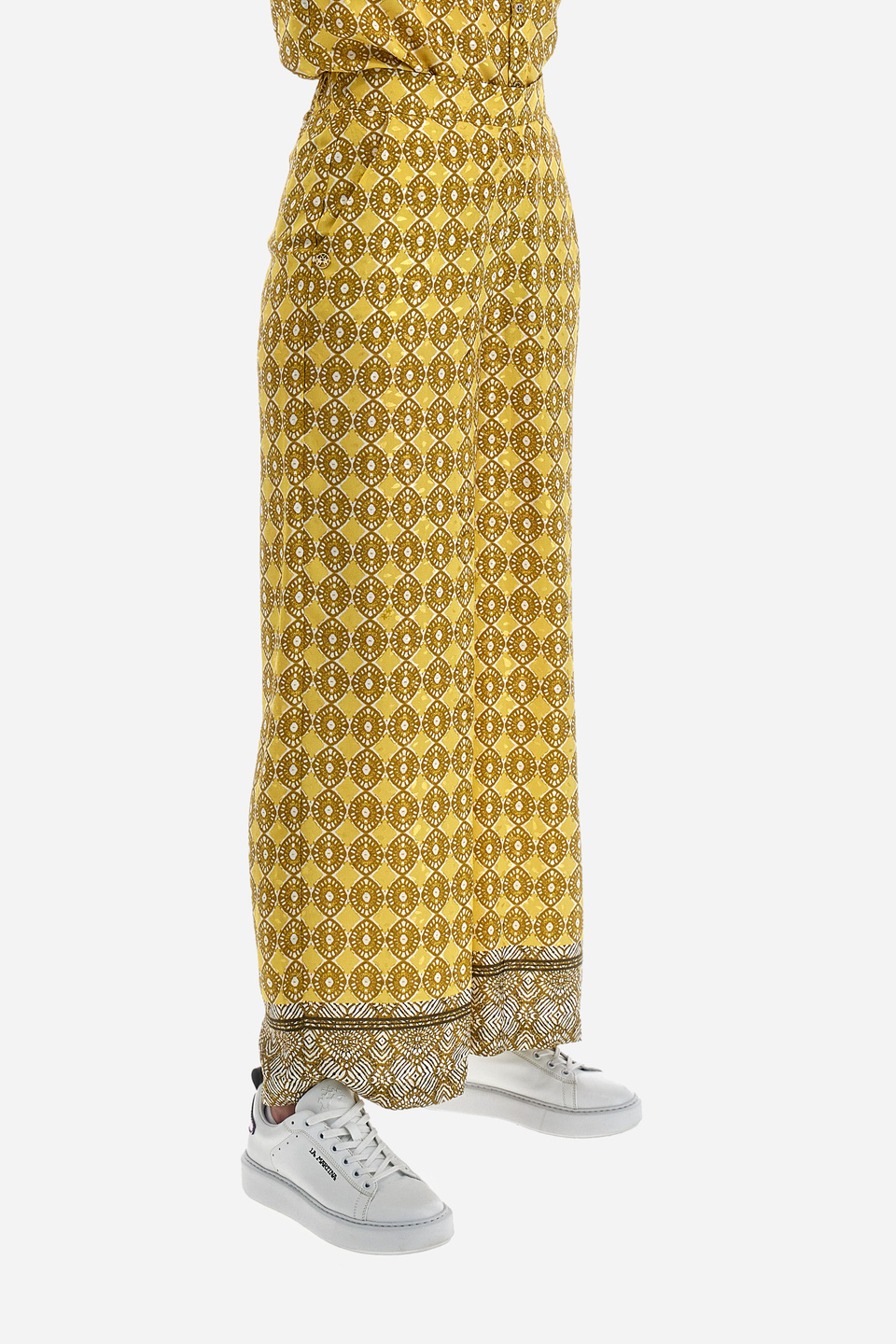 Pantaloni a palazzo regular fit in tessuto sintetico - Yettie | La Martina - Official Online Shop