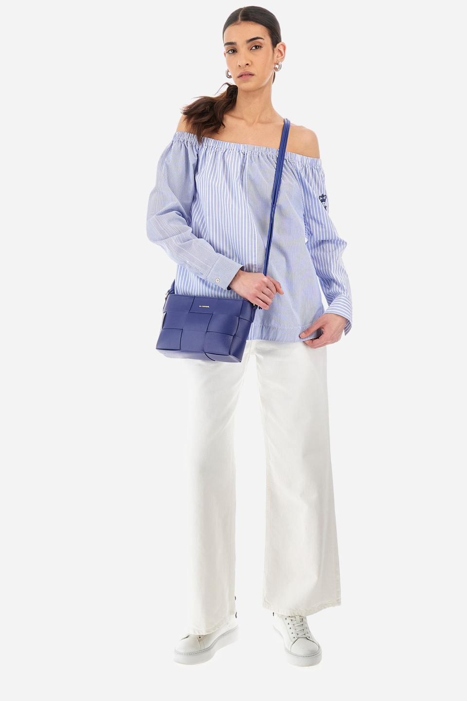 Regular-fit cotton blouse - Yasamin | La Martina - Official Online Shop