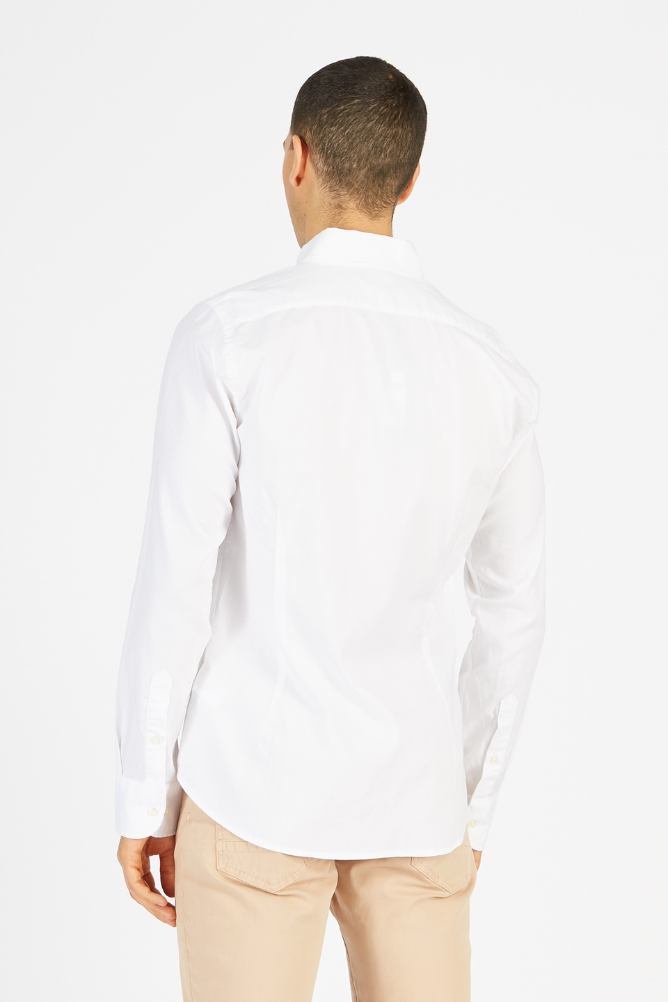 Men’s shirt in cotton slim fit long sleeves | La Martina - Official Online Shop