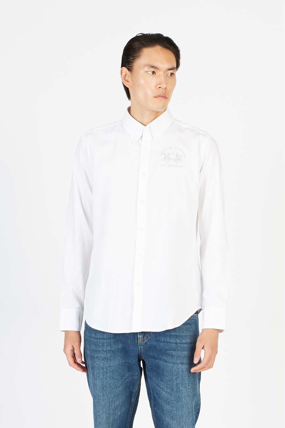 Rancio colchón Pebish Camisa hombre corte regular Blanco Óptico La Martina | Shop Online