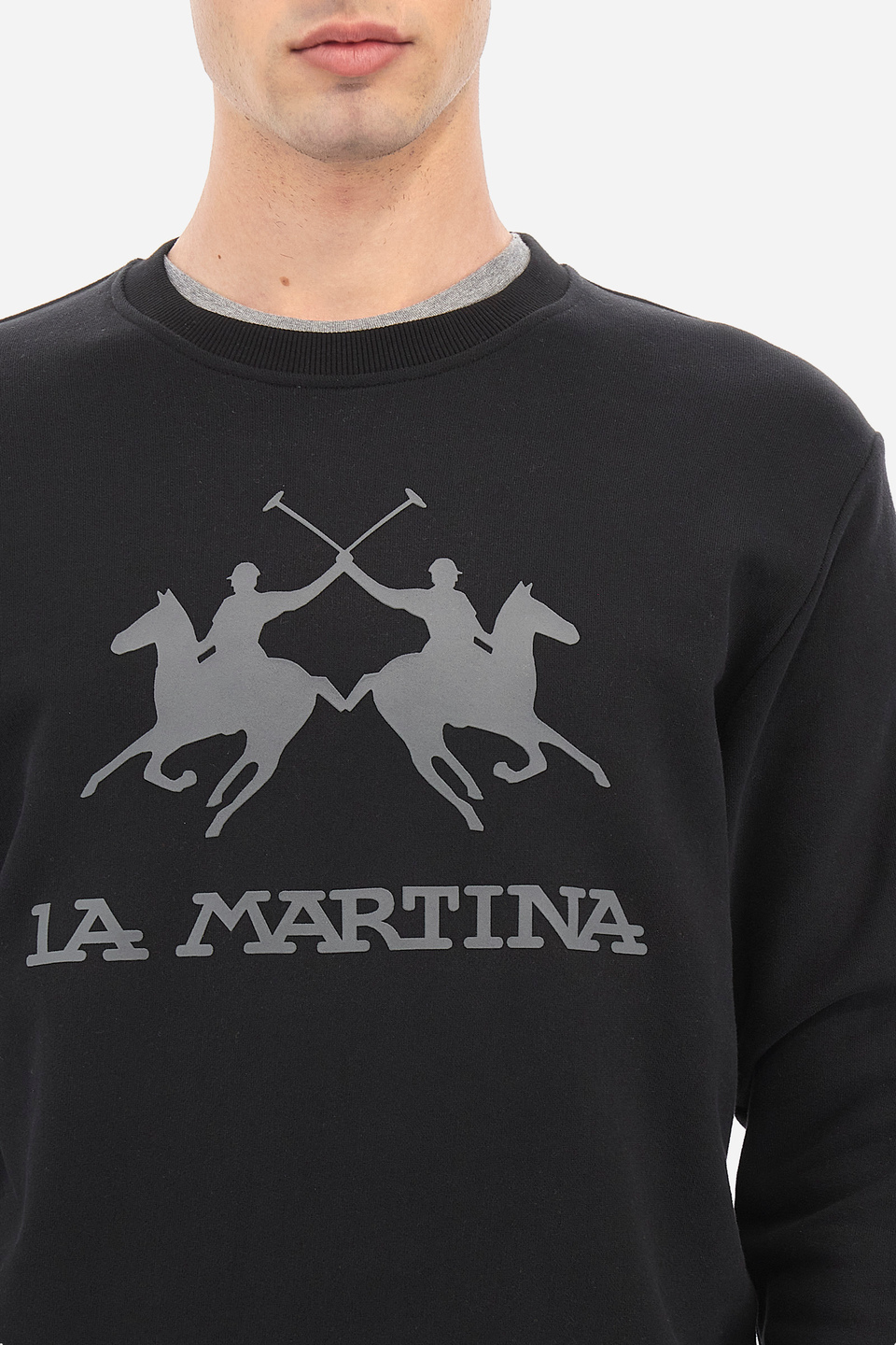 Herren-Sweatshirt mit Rundhalsausschnitt Regular Fit - Domingo | La Martina - Official Online Shop