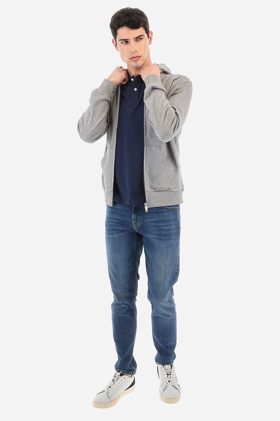 Sweat-shirt homme entièrement zippé coupe classique - Thiago | La Martina - Official Online Shop