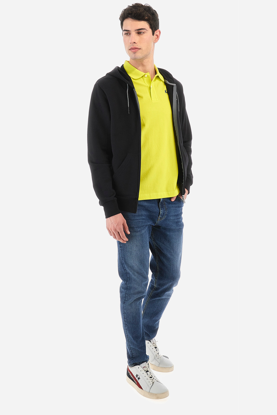 Sweat-shirt homme entièrement zippé coupe classique - Thiago | La Martina - Official Online Shop
