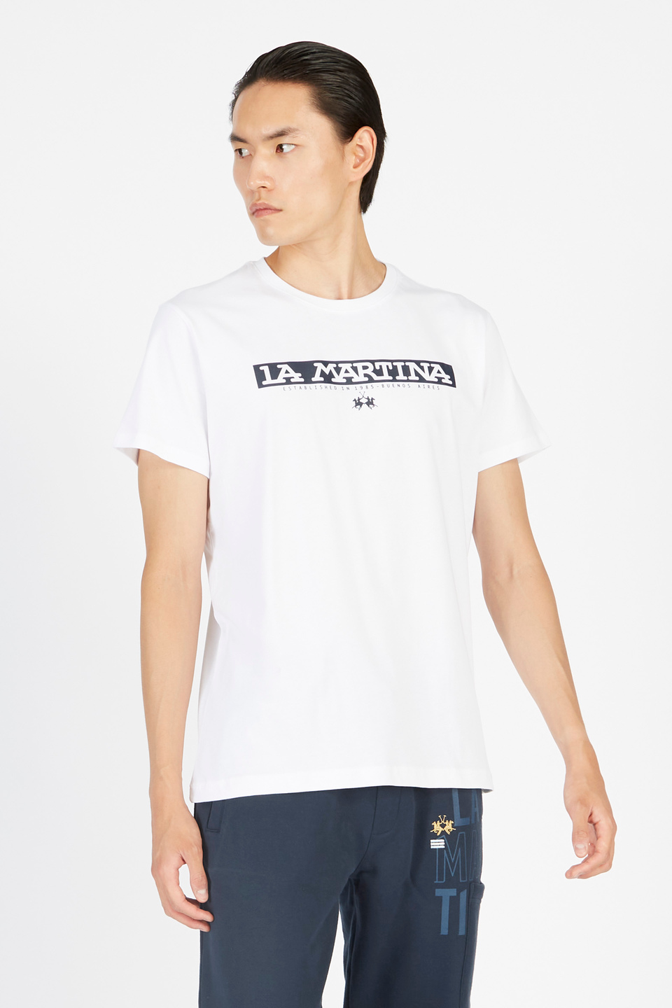 Regular Fit T-Shirt mit Rundhalsausschnitt | La Martina - Official Online Shop