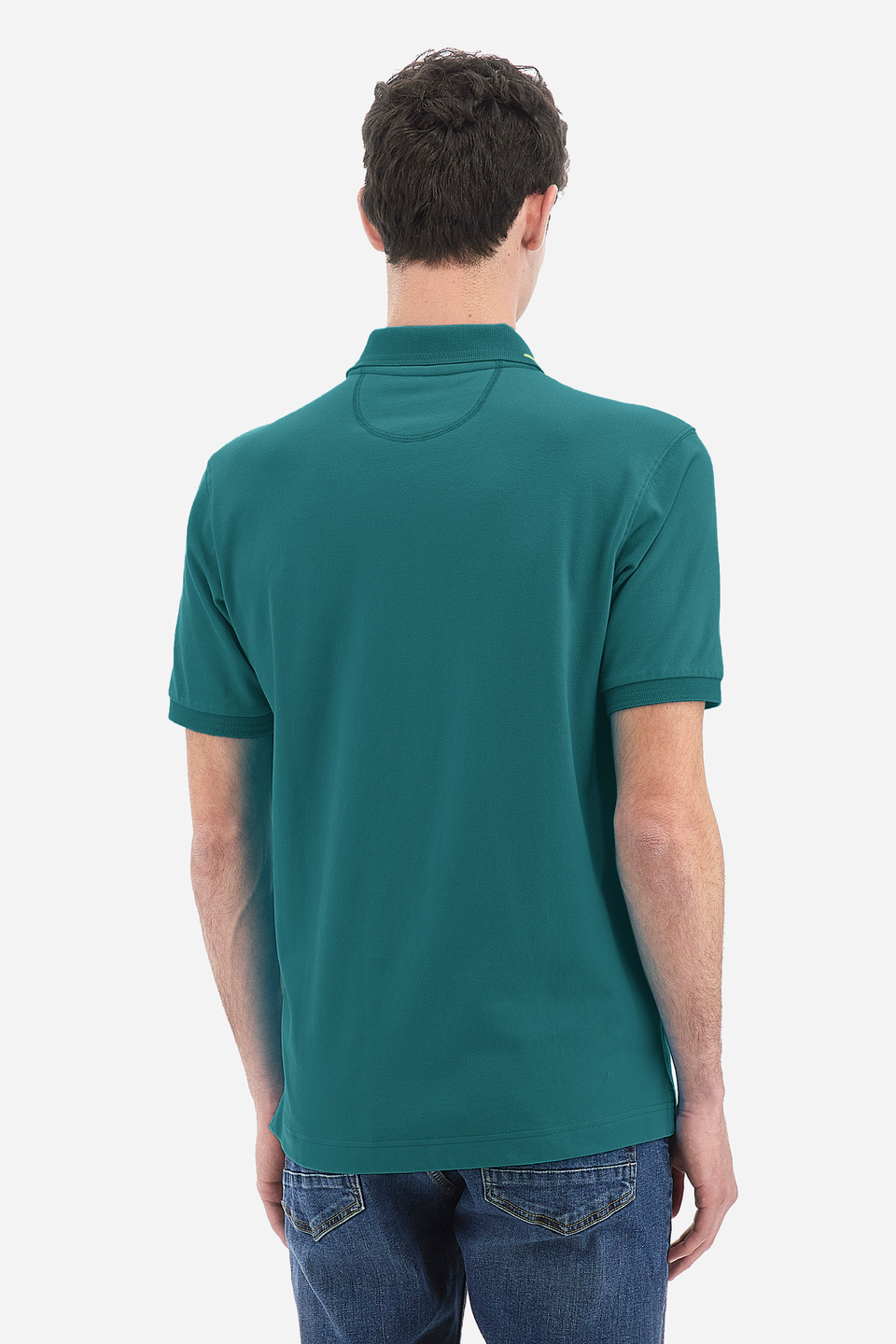 Herren-Kurzarm-Poloshirt aus Stretch-Baumwolle mit normaler Passform - Valene | La Martina - Official Online Shop