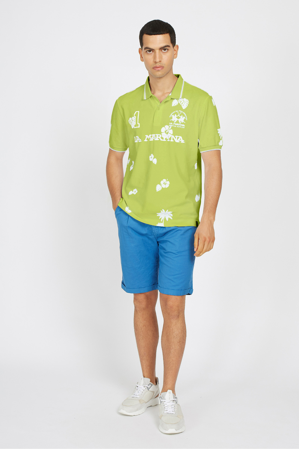 Regular fit 100% cotton short-sleeved polo shirt for men - Vondell | La Martina - Official Online Shop