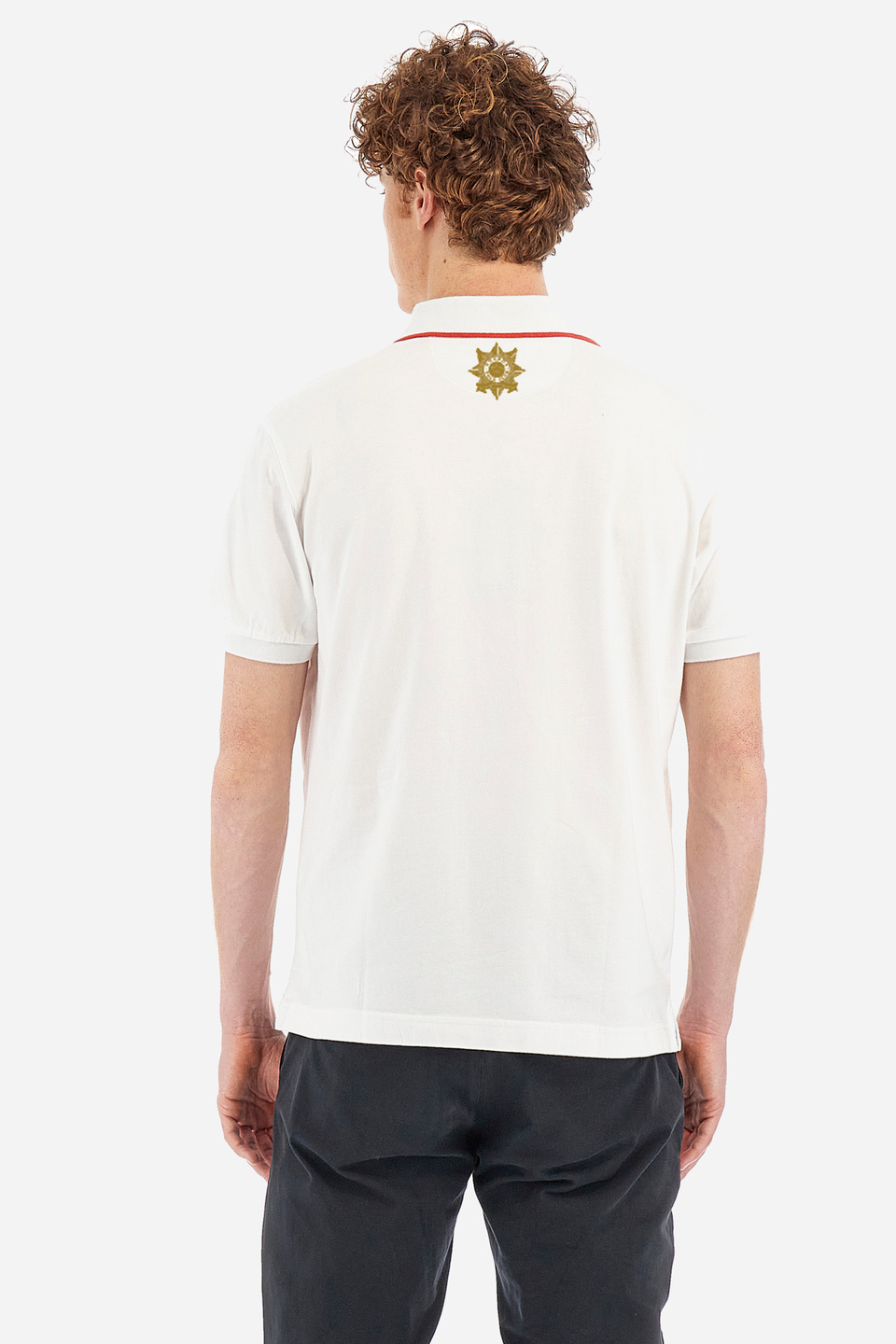 Men's short-sleeved polo shirt in regular fit stretch cotton - Vinicio | La Martina - Official Online Shop