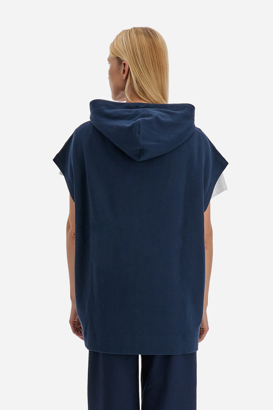Women's sleeveless full-zip sweatshirt in solid color Polo Academy - Vondra | La Martina - Official Online Shop