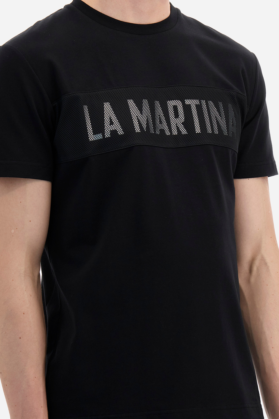 T-shirt regular fit in cotone elasticizzato - Yeshuda | La Martina - Official Online Shop
