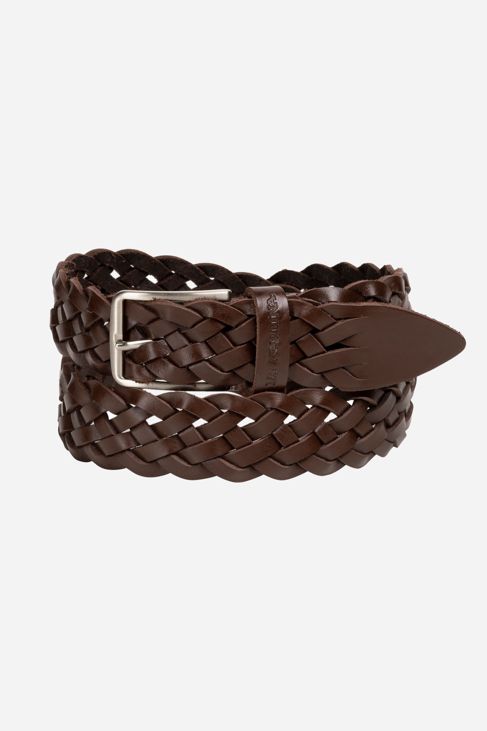 Baby and Toddler Girls Leather Braided Belt Brown 